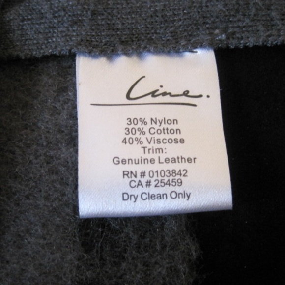 LINE The Label Grey Tunic Sweater with Leather trim. - Picture 4 of 7